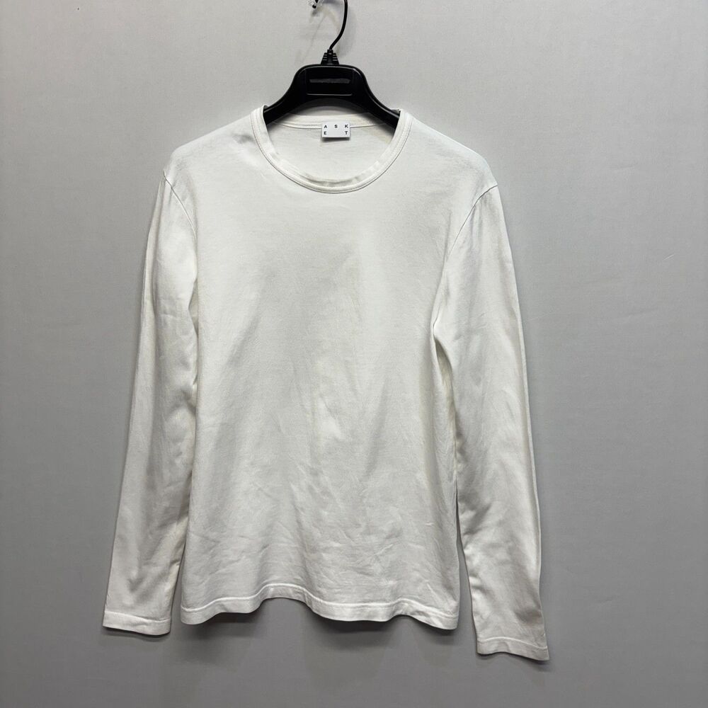 Asket The Long Sleeve T-Shirt Tee Top Size Small Long White C105 -16